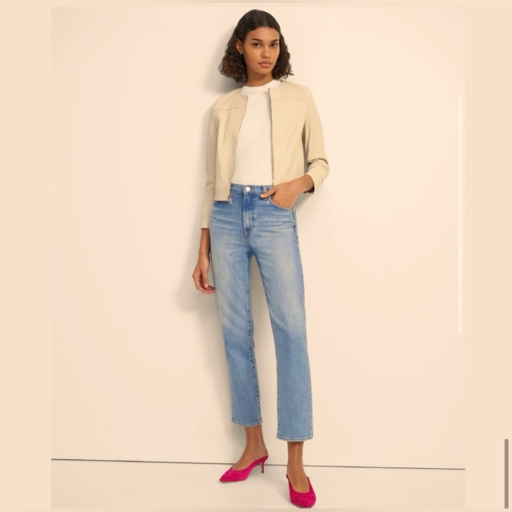 Theory Linen Moto Jacket, small